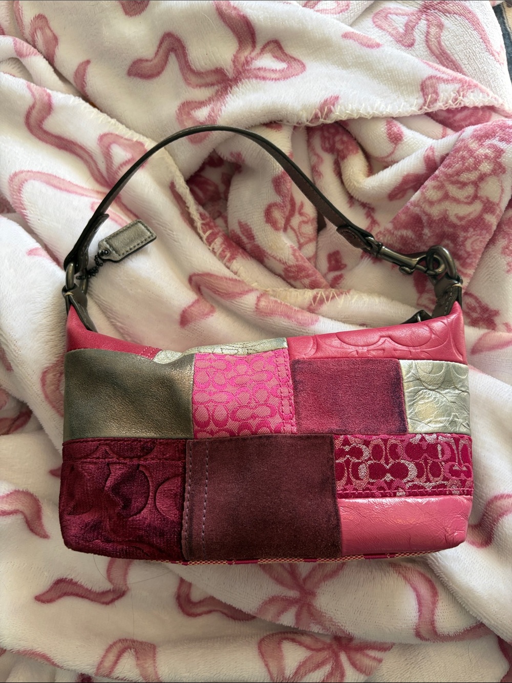 coach pink patchwork